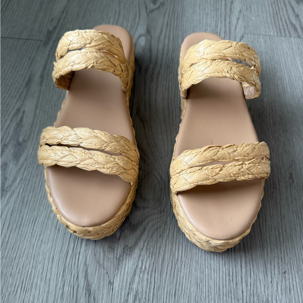Tan Platform Sandals - Picture 2 of 7
